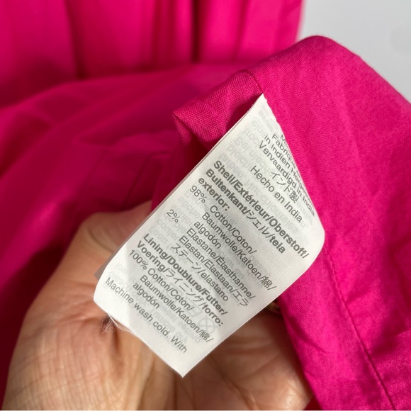 J.Crew Factory Pink Midi Sleeveless Ruffled Neckline Tiered Pink Dress - Picture 11 of 12